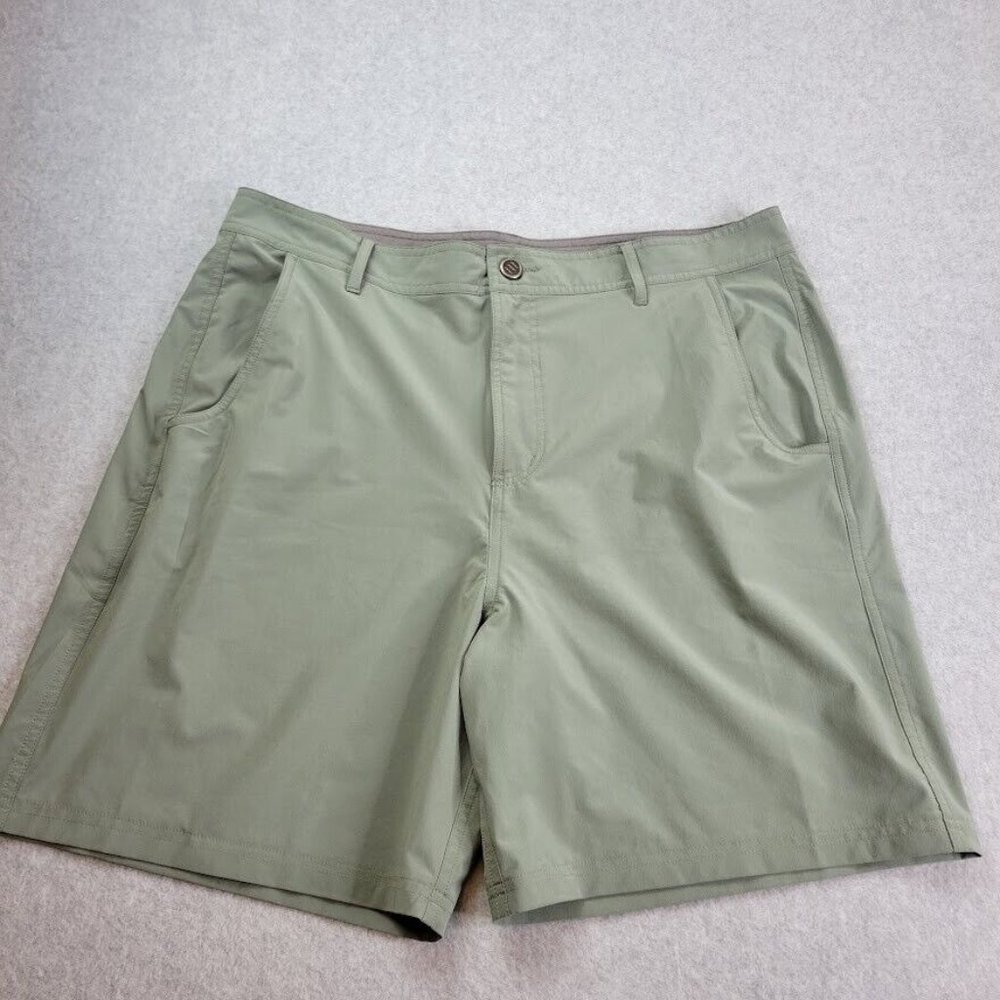 Freefly Hybrid Shorts Flat Golf Green Stretch Chino Mens Size 36